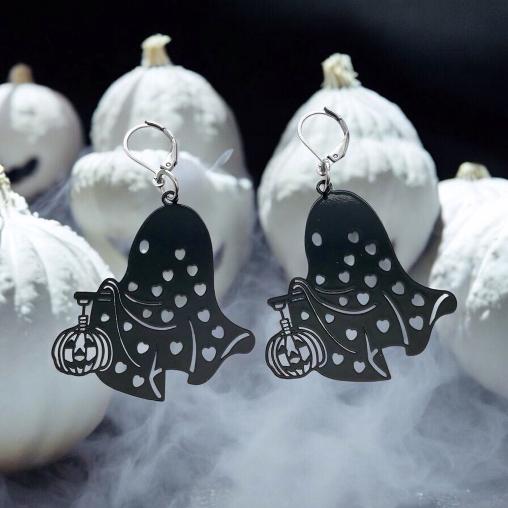 🆕 Ghosts with Hearts Holding a Pumpkin Stainless Steel